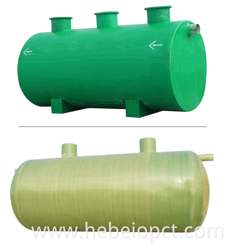 2 cubic fiber glass industrial grp bio septic tank